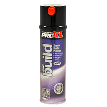 Load image into Gallery viewer, PROXL-PROBUILD WHITE AEROSOL (500ML) PROBUILD is a primer-surfacer combining ultra high filling properties with very quick drying times. Resulting in an easily sanded non-porous surface that is suitable for any topcoat. High build primer filler Fast drying Excellent smooth finish Very easily sanded Supplied with 2 nozzles