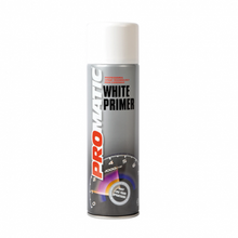 Load image into Gallery viewer, PROMATIC WHITE PRIMER AEROSOL (500ML) Products Characteristics Excellent corrosion prevention Optimizes the gloss finish of the topcoat Fast drying with good spraying properties and good coverage Excellent adhesion of subsequent topcoat Excellent filling properties and easy to sand Will adhere to wood, metal, aluminium and many other substrates.
