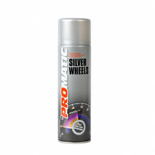 Load image into Gallery viewer, PROMATIC WHEEL SILVER AEROSOL (500ML) Products Characteristics Fast drying product with good spray characteristics Suitable for internal and external use Weather resistant, light proof and UV resistant Good colour and gloss retention Excellent surface hardness and good elasticity Limited fuel-resistance